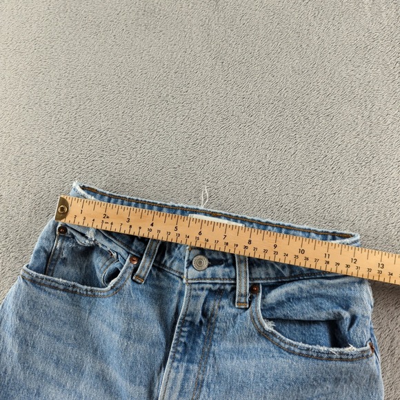 Abercrombie & Fitch 90s Relaxed Jeans Womens 26x30 Blue Light Wash High Rise - Picture 8 of 12